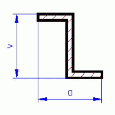Profil Z, mosaz, L=300 mm, rozměry 1,6 x 1,6 mm, DOPRODEJ, K&S Engineering 15040, 815040